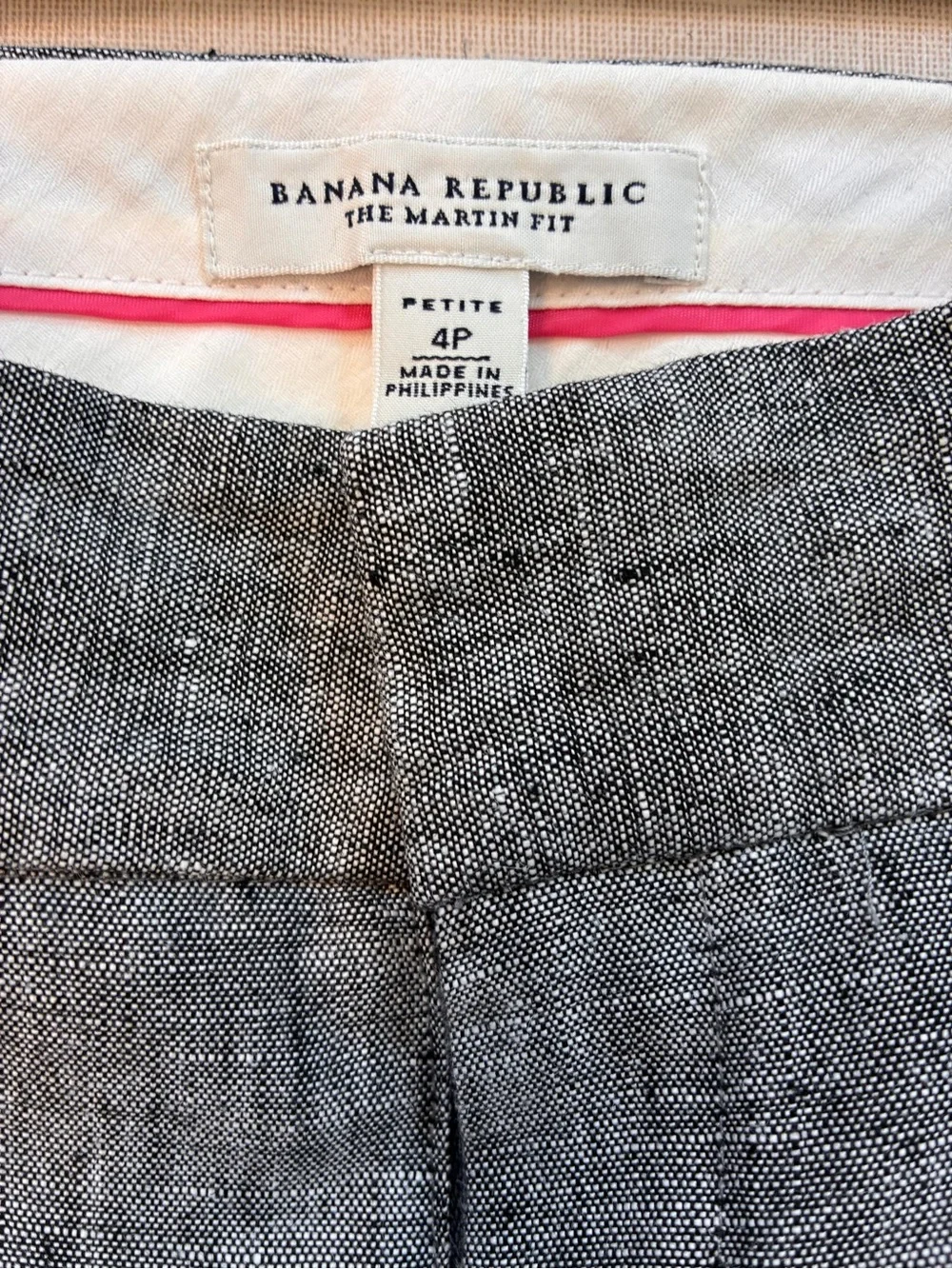 Banana Republic Heather Gray Linen Wide Leg CropTrousers